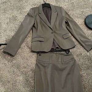 EXPRESS two piece set. jacket and skirt. worn only once. Taupe/Grey color